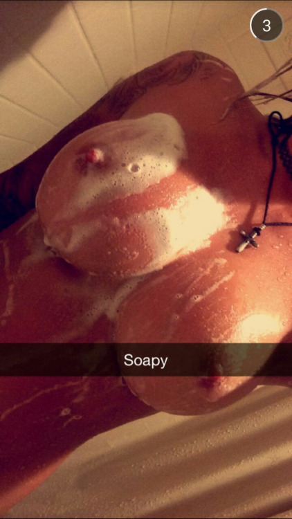 Soapy teen pussy