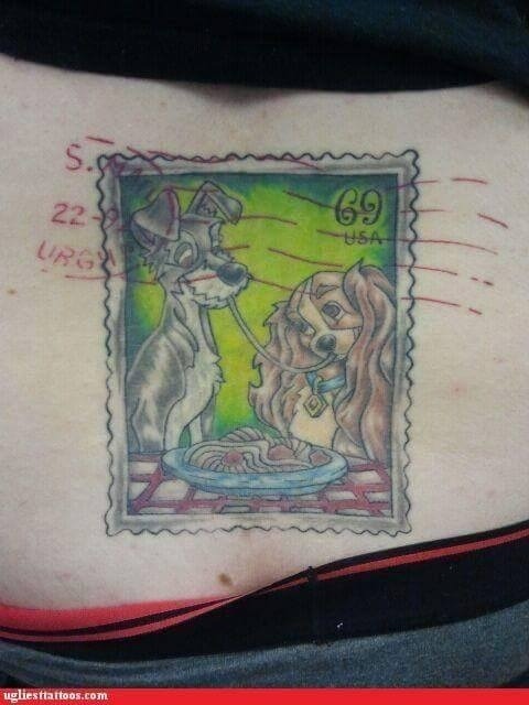 Tramp stamp tattoos