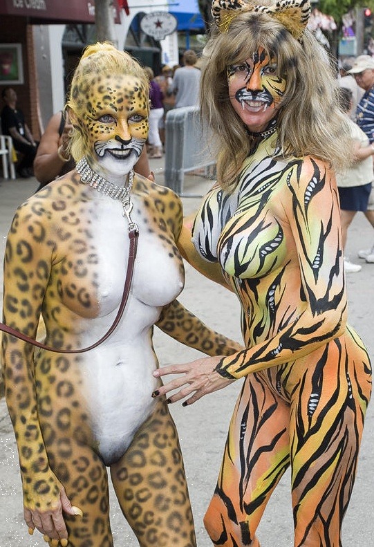 Fantasy fest body painting pussy