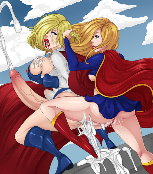 Power girl and supergirl hentai comic