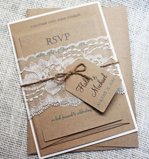 Black tie wedding invitation