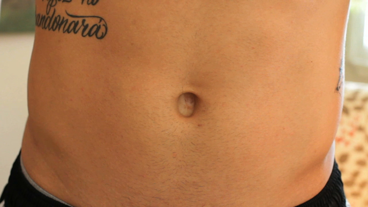 Male belly button fetish