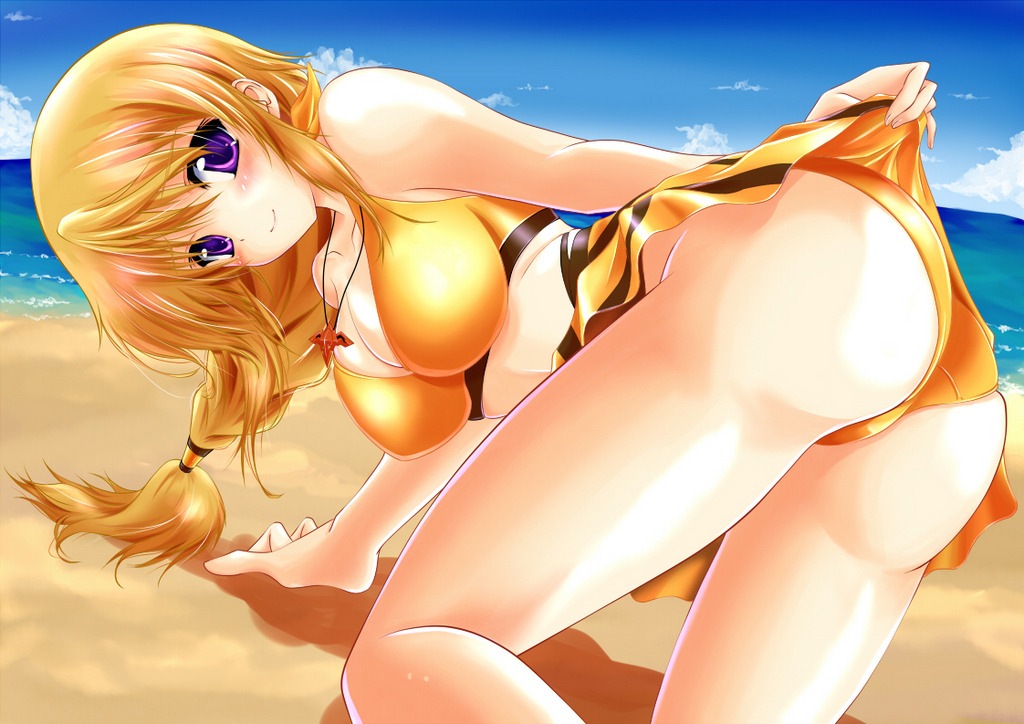 Anime girl with bikini