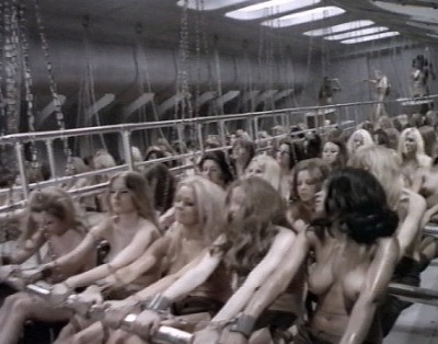 Naked chained female galley slaves