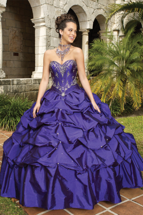 Girl purple ball gown dresses