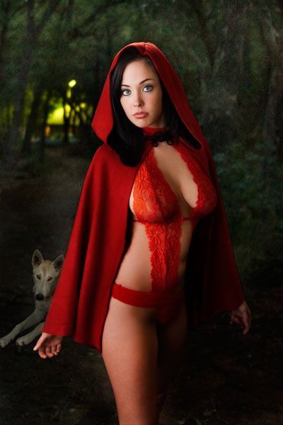 Sexy little red riding hood naked