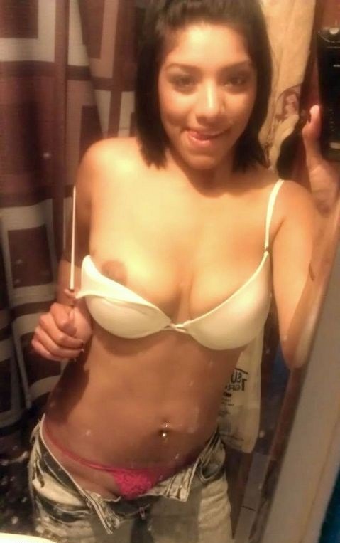 Asian girl wearing bra and panties