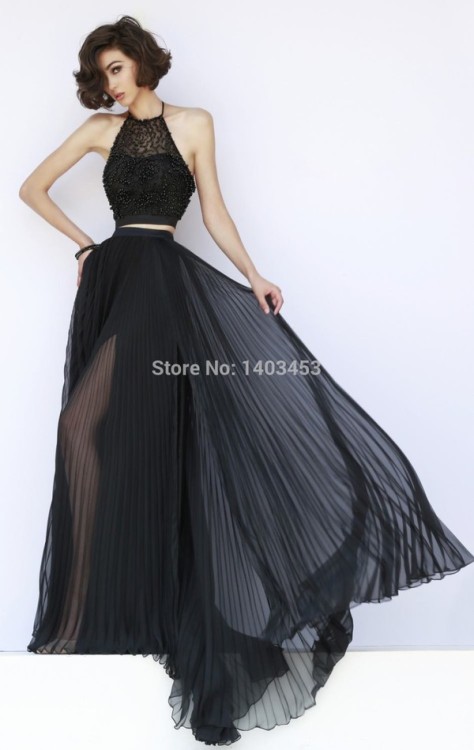 Black high low prom dresses 2016