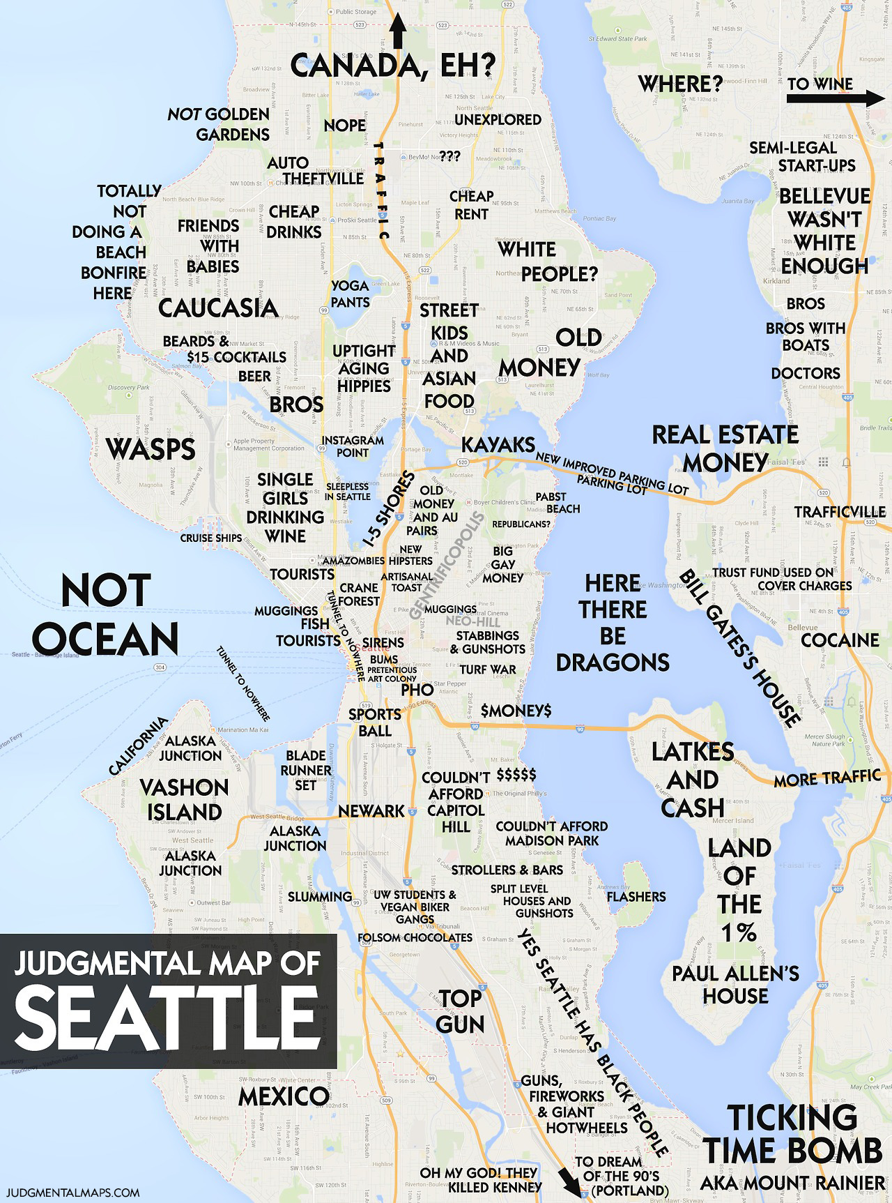 Judgemental Map of Seattle