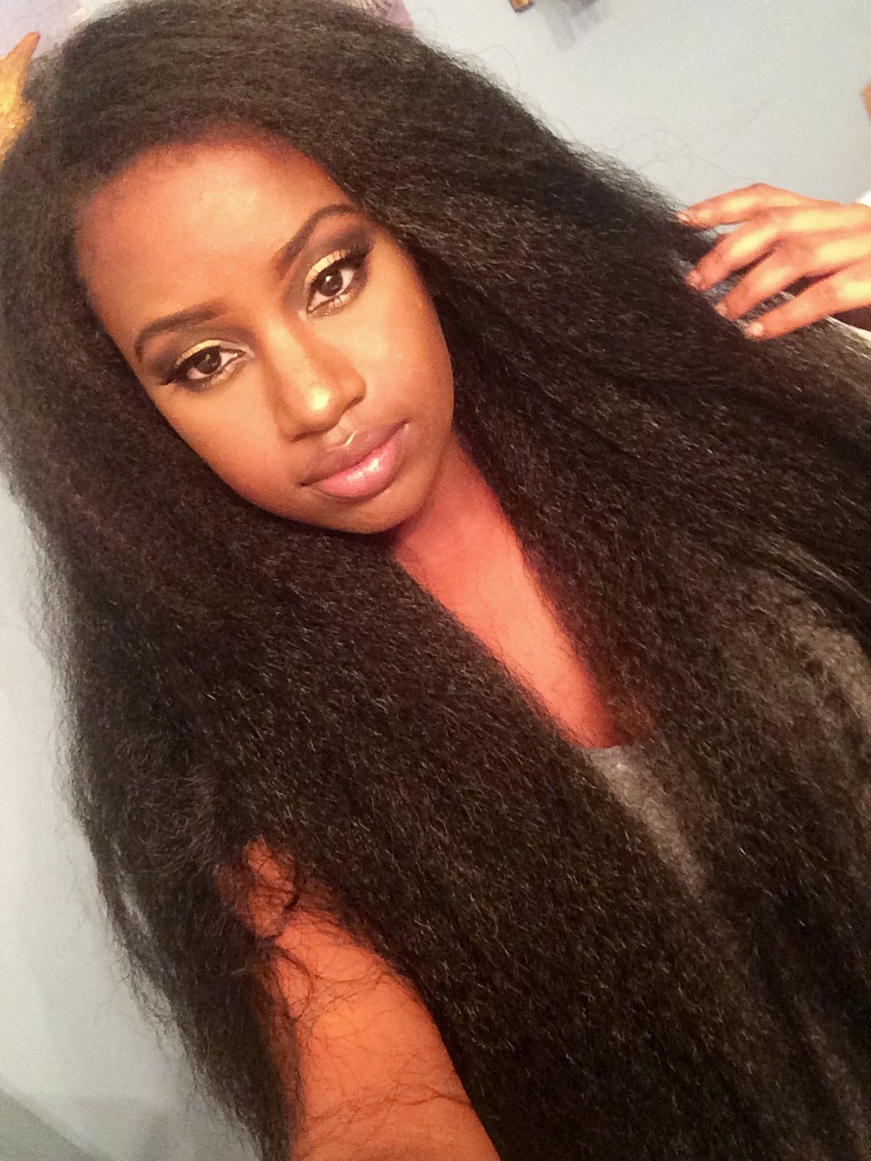 Long lace front wigs for black women