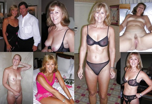 Mature women dressed and undressed