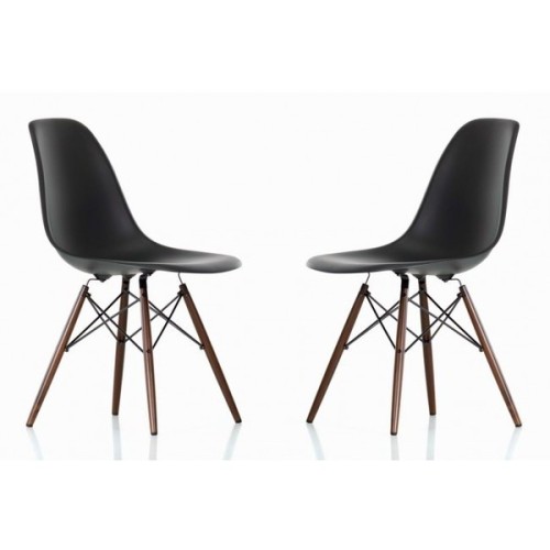 Ebony leather dining chairs
