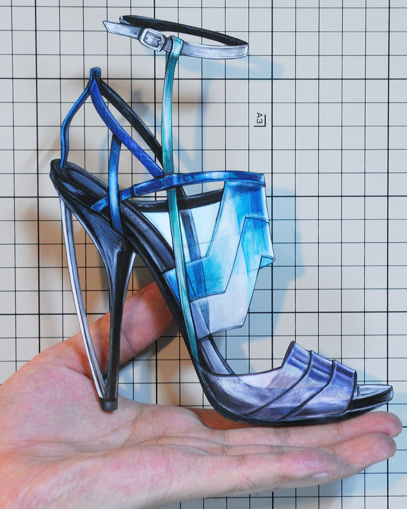jumpei-kawamura:

Shoes On Palm：00172 “FENDI” Leather and PVC sandals（SS2014）illustration by Jumpei Kawamura
