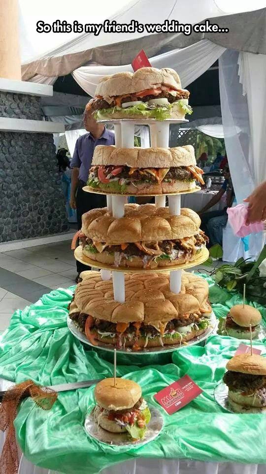 Cake and sandwich