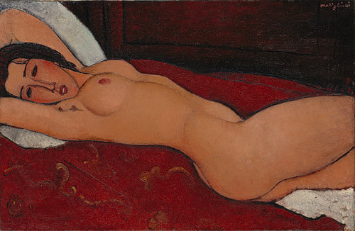 Nude portrait painting