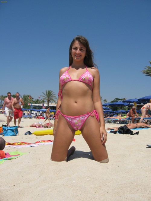 Beach camel toe bikinis