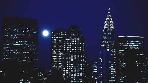 Night city background buildings