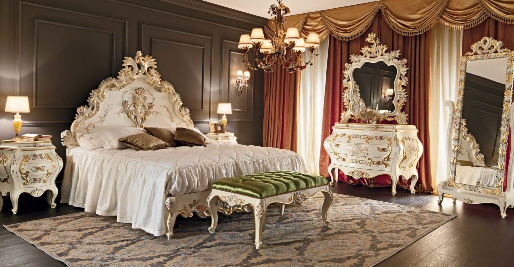 Black baroque bed