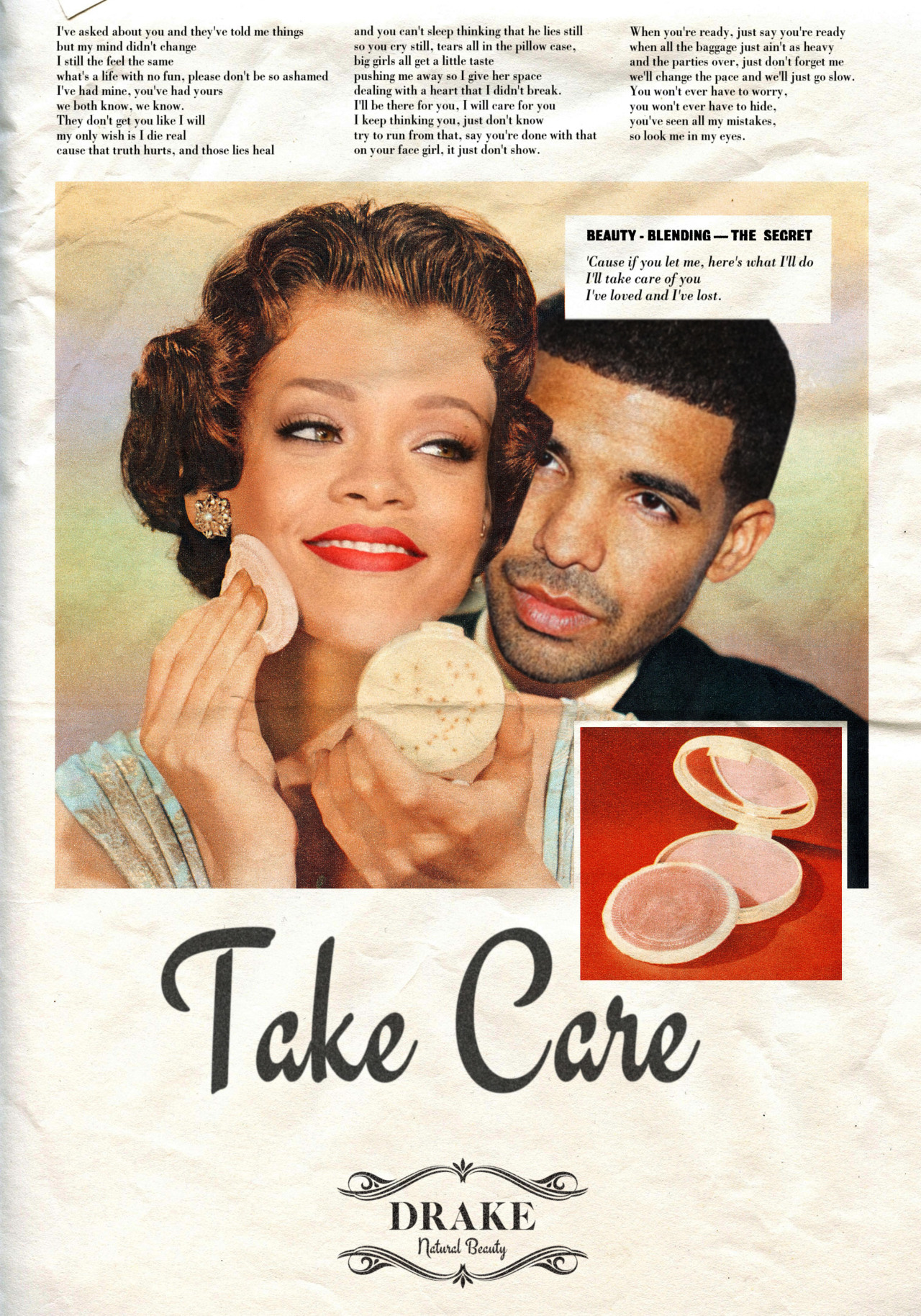 "Take Care" / Drake &amp; Rihanna © Ads Libitum : Shop / facebook / tumblr / behance