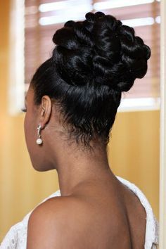 Wedding updo braid hairstyles for black women
