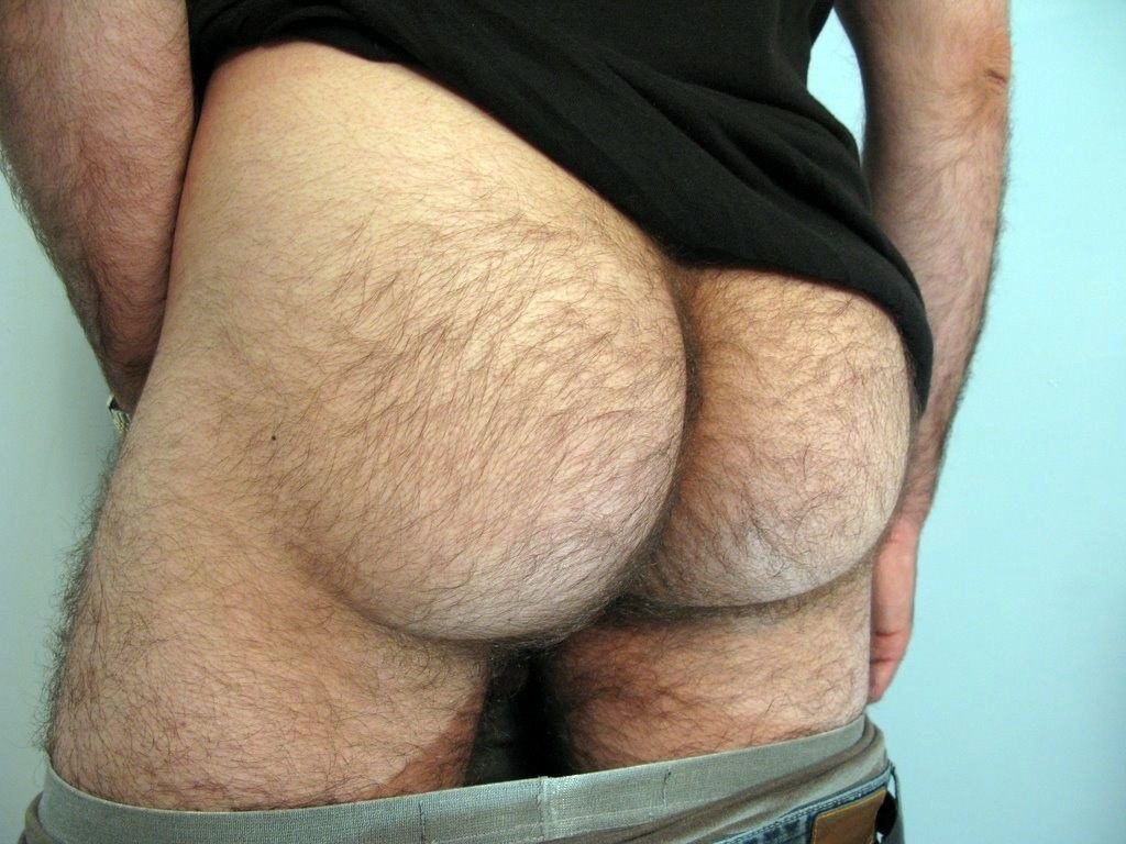 Naked hairy gay men ass
