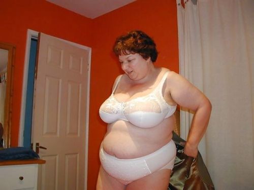 Mature bra girdle woman