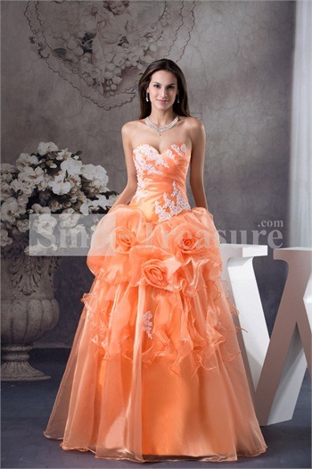 Orange prom dress