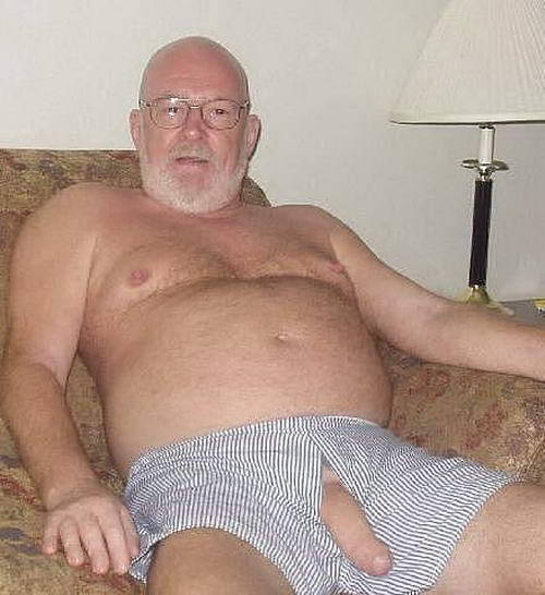 Naked silverdaddy cock