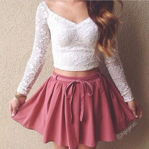 Cute skirt outfits pinterest