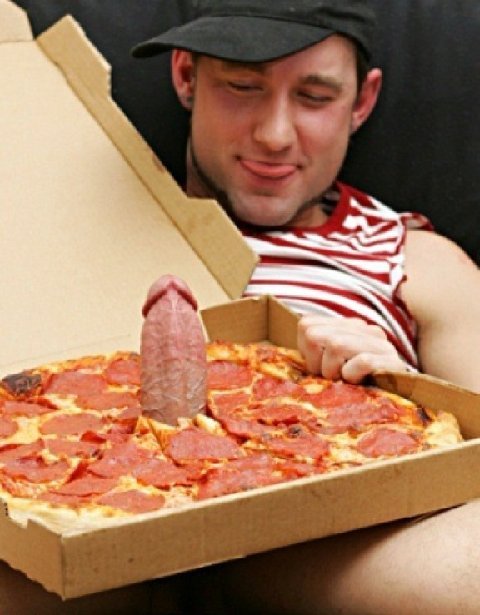 Girl eating pizza mature naked