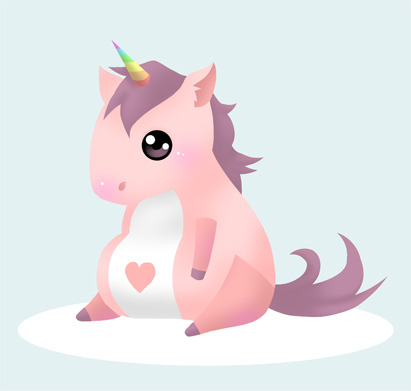 Cute cartoon unicorns
