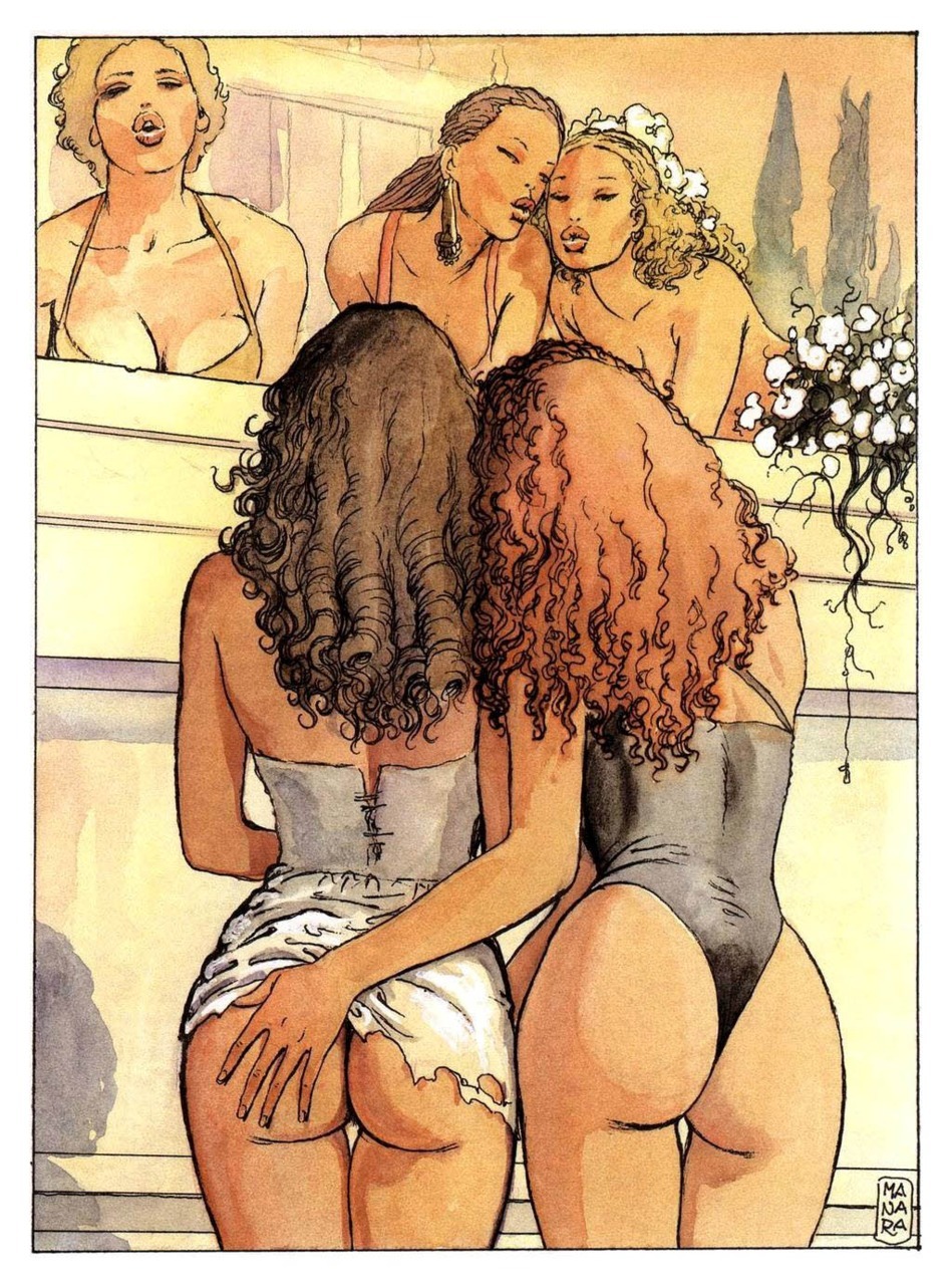 Erotic art comic book