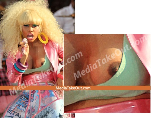 Nicki minaj breast pop out
