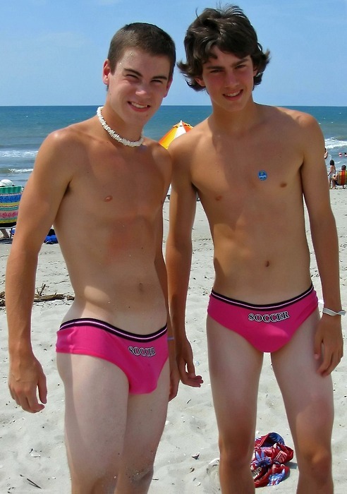 Nudist teen at beach