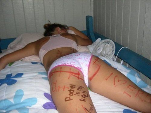 Drunk girls passed out violated