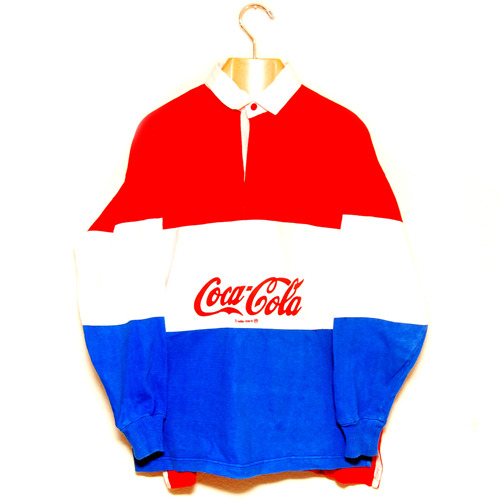 S.L, Brand: Coca Cola Style: Rugby Shirt Circa: 80’s...
