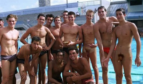 Naked girls swim team nude