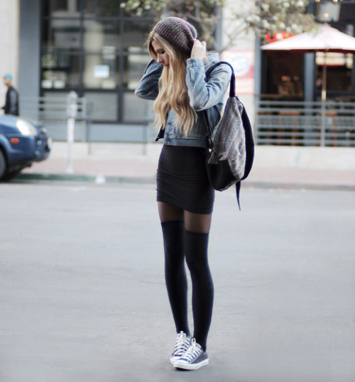 Black pencil skirt classic