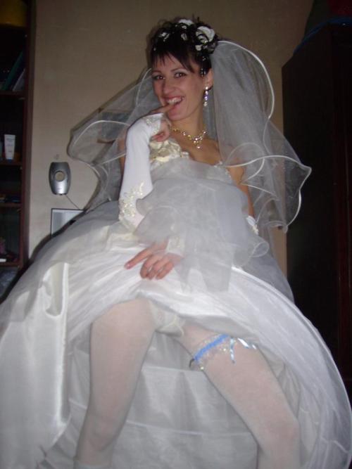 Bride wedding dress oops retro fuck picture