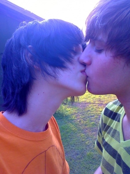 Cute gay emo boys kissing