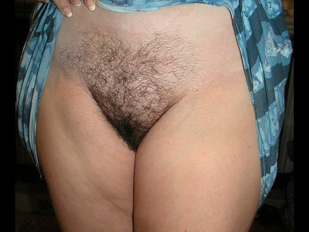 Mature hairy pussy panties aside