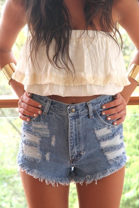 ripped jean shorts on Tumblr
