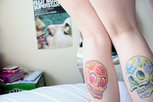 Cute sugar skull tattoos