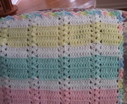 Easy Boxed Shell Columns Afghan - Free Crochet Pattern