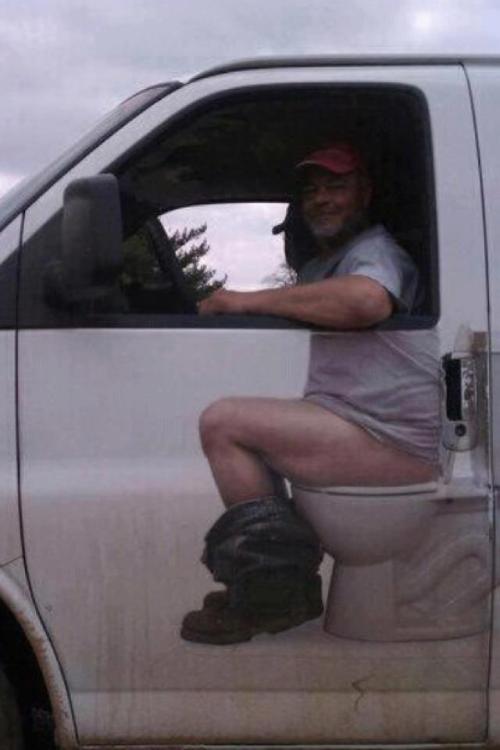 Funny plumbing truck