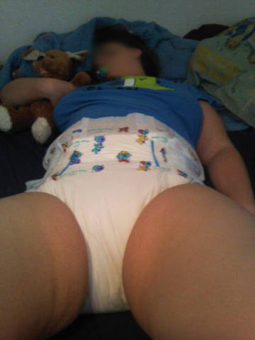 Girl in diaper baby
