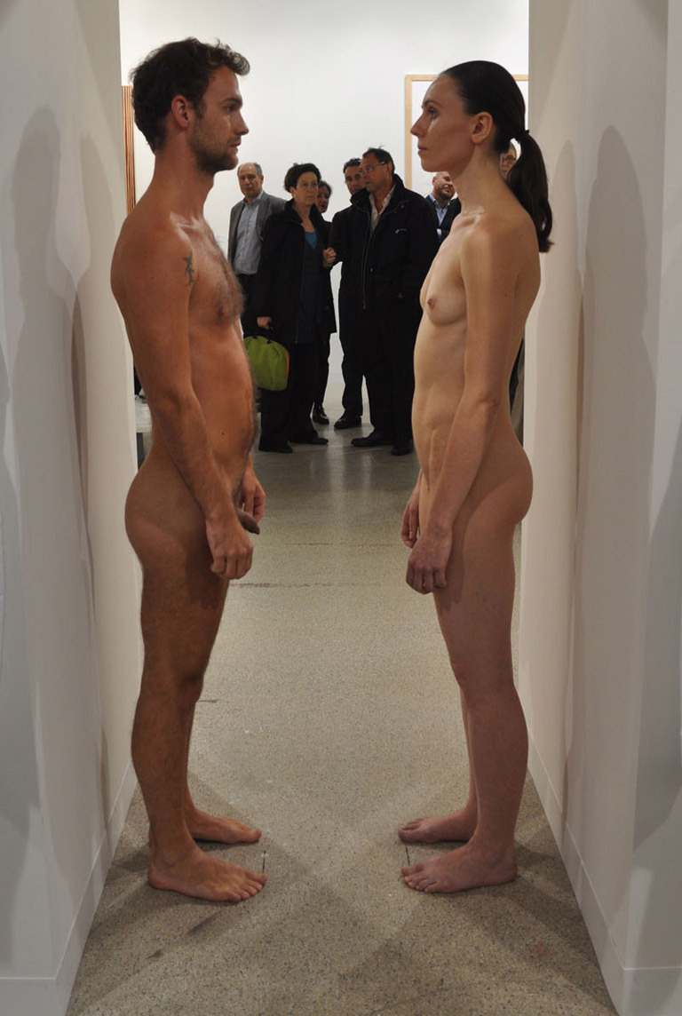 Nude art performance